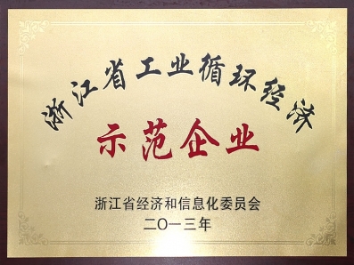 浙江省工業(yè)循環(huán)經(jīng)濟(jì)示范企業(yè)